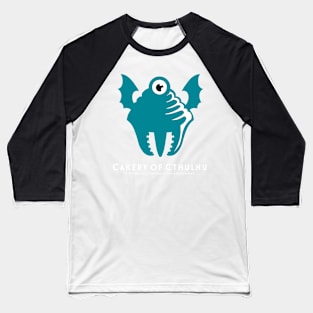 Cakery of Cthulhu - Teal on Mint Baseball T-Shirt